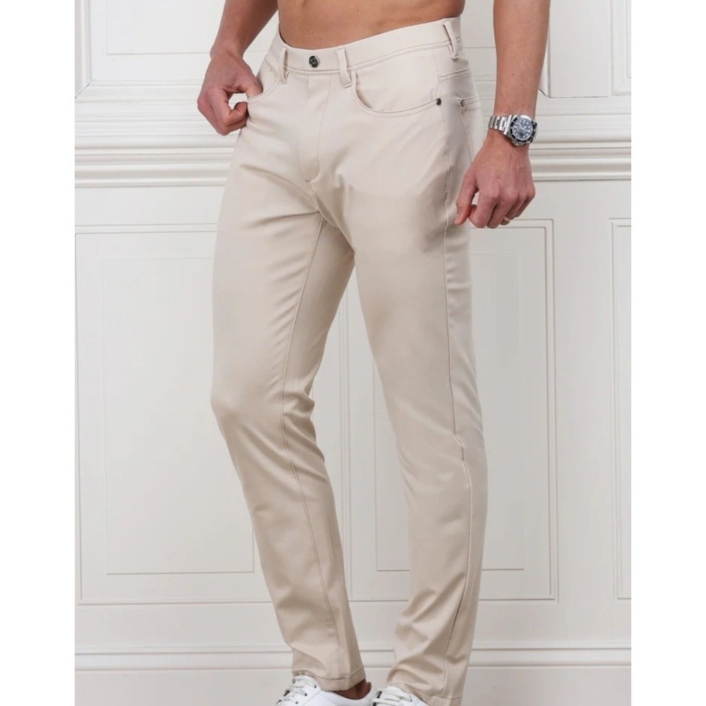 NWT Collars and Co CEO Tech Pull On Pants Stone Size 36x30